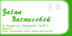 zalan matauschek business card